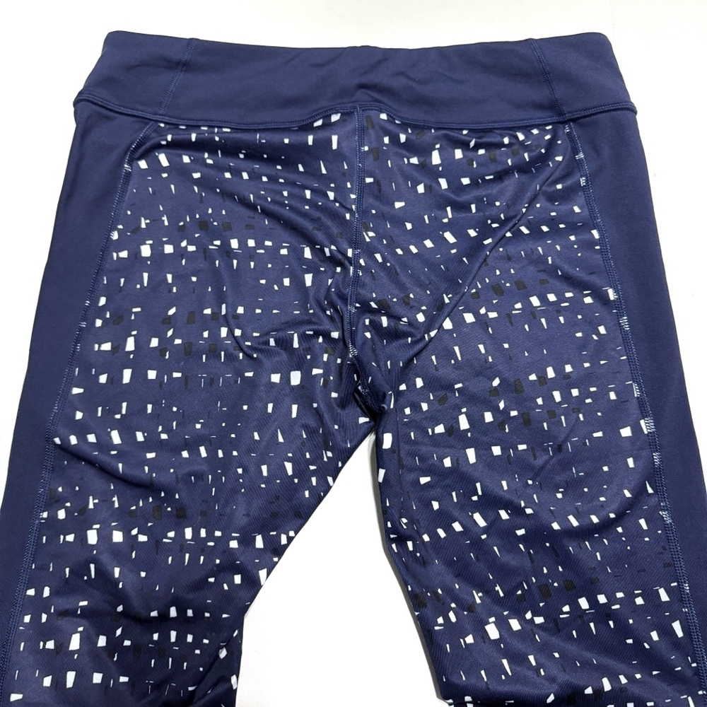 Under Armor Navy Blue Patterned Exercise Leggings - image 1